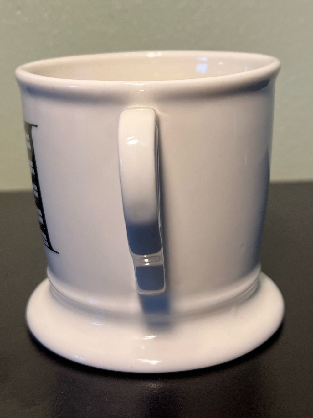 Anthropologie Monogram Letter M Initial Shaving Pedestal Coffee Mug 14oz Cup - Picture 3 of 10